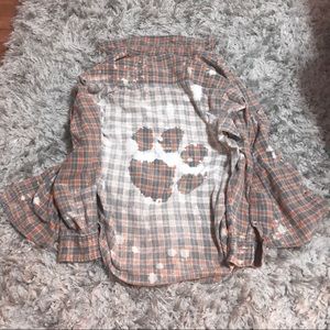 Clemson bleached flannel